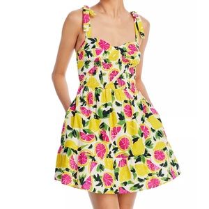 NEW Aqua Lemon Print Sundress, Size Small